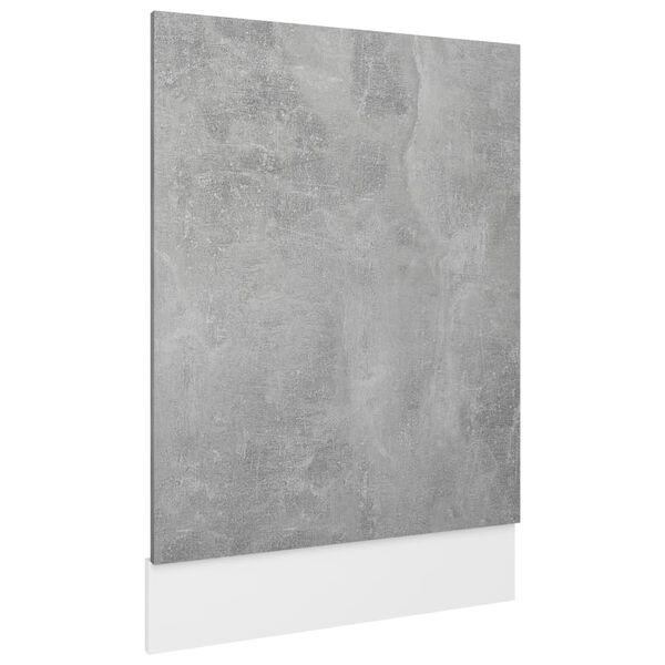 vidaXL Dishwasher Panel Concrete Grey 45x3x67 cm Engineered Wood