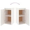 vidaXL TV Cabinets 3 pcs White Solid Wood Pine