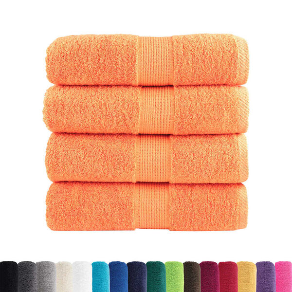 vidaXL Premium Wash Towels SOLUND 4 pcs Orange 30x30 cm 600 gsm