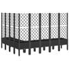vidaXL Garden Planter with Trellis Black 200x160x142 cm PP