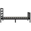 vidaXL Bed Frame without Mattress Black 100x200 cm Solid Wood Pine