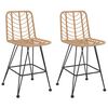 vidaXL Bar Stools 2 pcs 45x56x103.5 cm PE Rattan and Steel