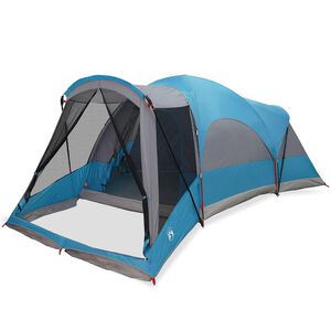 vidaXL Family Tent Tunnel 8-Person Blue Waterproof