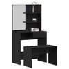 vidaXL Dressing Table Set with Drawer 2 pcs Black Oak Engineered Wood