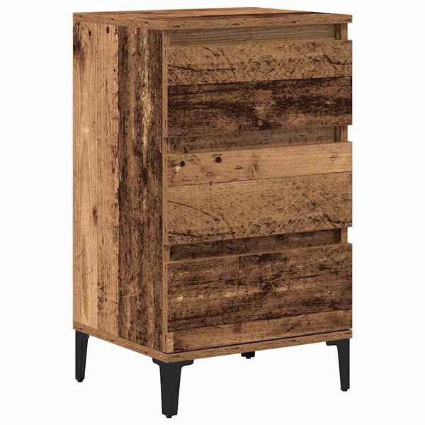 vidaXL Bedside Cabinet Old Wood 45 x 35 x 44 cm Engineered Wood