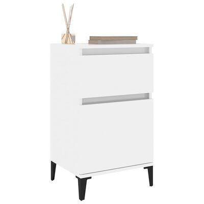 vidaXL Bedside Cabinet High Gloss White 40x35x70 cm