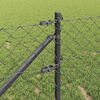 vidaXL Fence Post Grey 25 x 0.8 m (40 x 40 mm mesh) Steel and PVC