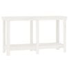 vidaXL Work Bench White 140x50x80 cm Solid Wood Pine