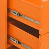 vidaXL Chest of Drawers Orange 80x35x101.5 cm Steel