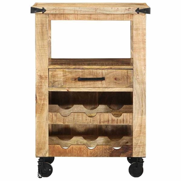 vidaXL Kitchen Trolley Brown 55 x 40 x 80 cm Solid Mango Wood