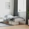 vidaXL Metal Bed Frame without Mattress with Headboard White 80x200cm