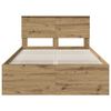 vidaXL Bed Frame Artisian Oak 135 x 190 cm Engineered wood
