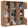vidaXL Bookshelf Brown Oak 88.5x27.5x88 cm Engineered Wood