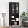 vidaXL Highboard Black Oak 69.5 x 34 x 180 cm Engineered Wood