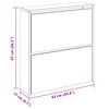 vidaXL Shoe Cabinet 2-Layer Mirror Oak 63x17x67 cm