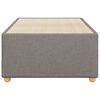 vidaXL Bed Frame without Mattress Taupe 100x200 cm Fabric