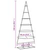 vidaXL Metal Christmas Tree for Decoration Black 150 cm