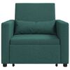 vidaXL Pull out Sofa Bed Single Dark green 90 x 165 x 87 cm Fabric