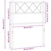 vidaXL Metal Replace Headboard White 90 cm