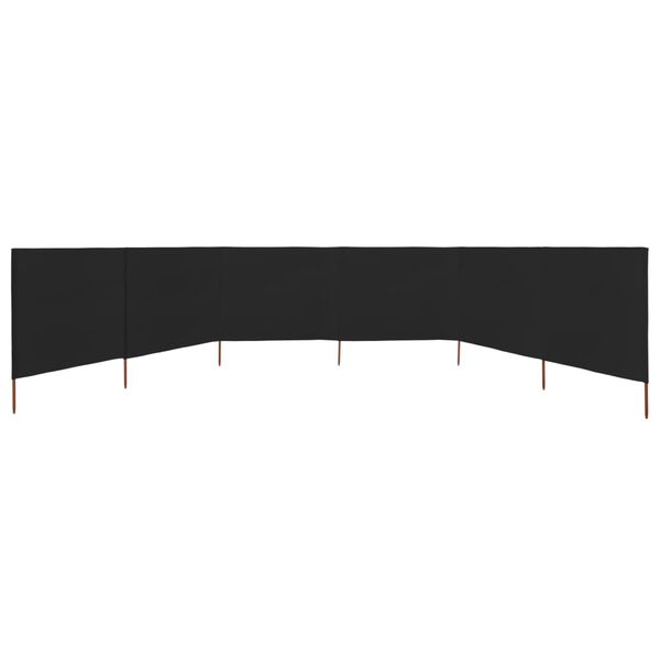 vidaXL 6-panel Wind Screen Fabric 800x120 cm Black