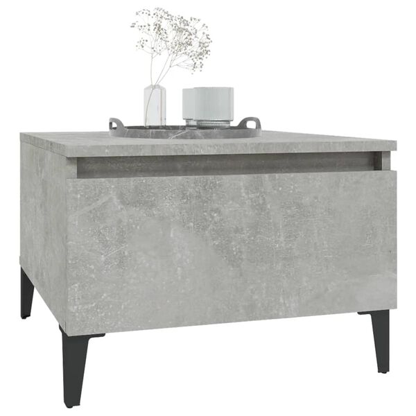 vidaXL Side Tables 2 pcs Concrete Grey 50x46x35 cm Engineered Wood