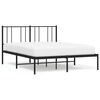 vidaXL Metal Bed Frame without Mattress with Headboard Black 140x190cm