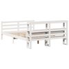 vidaXL Bed Frame with Headboard without Mattress White 140x200 cm