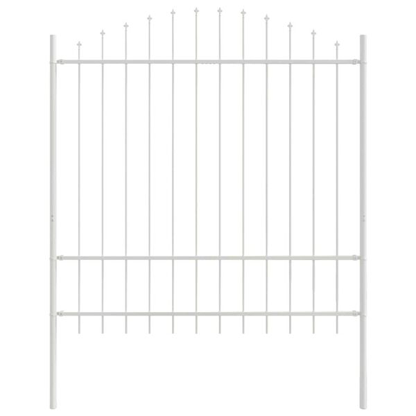 vidaXL Garden Fence 6 pcs White 170 x 215 cm Powder-Coated Steel
