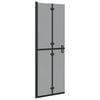 vidaXL Walk-In Shower Wall Folding Black 70 x 6.5 x 190 cm