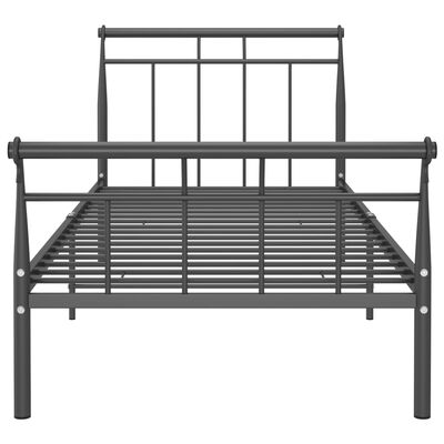 vidaXL Bed Frame Black Metal 90x200 cm
