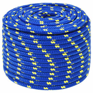 vidaXL Multipurpose Utility Rope 12 mm 100 m Blue PP 930 kg Max Load