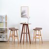 vidaXL Bar Stools 2 pcs Taupe Fabric
