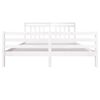 vidaXL Bed Frame without Mattress White Super King Solid Wood