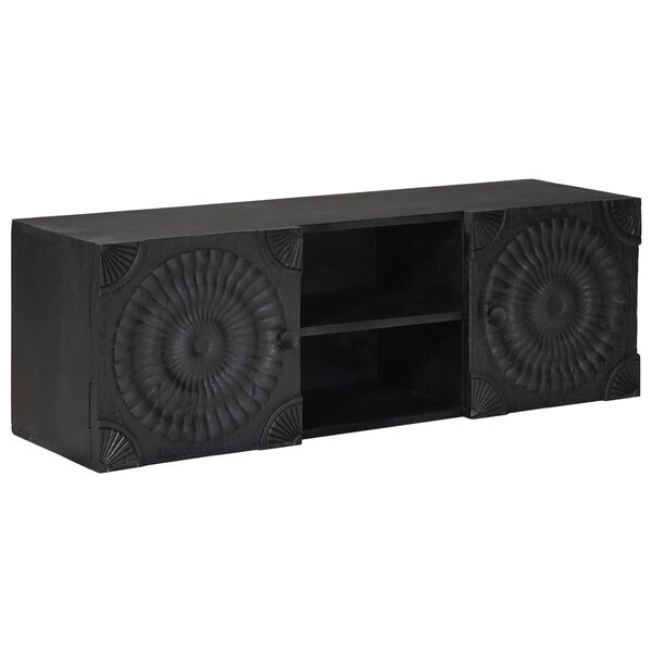 vidaXL TV Cabinet with Shelf with Storage Black 105 x 30 x 35 cm