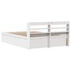 vidaXL Bed Frame with Headboard White 140x190 cm Solid Wood Pine