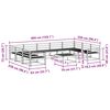 vidaXL Outdoor Sofa Set 10 pcs Natural Solid Acacia Wood