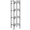 vidaXL Bookshelf 4-Tier Grey Sonoma 35x30x138.5 cm Engineered Wood