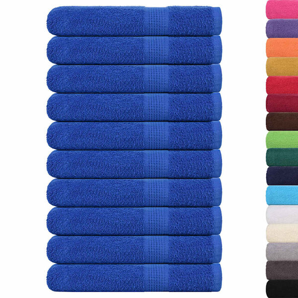 vidaXL Towels "FROGN" 10 pcs Blue 100x200 cm 360 gsm