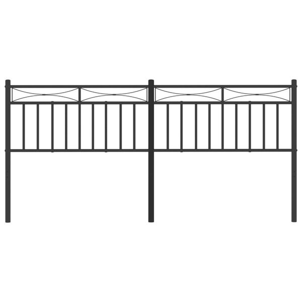 vidaXL Metal Replace Headboard Black 193 cm