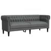vidaXL Living Room Couch 2 pcs Dark Grey Fabric
