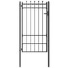 vidaXL Fence Gate HORST 100 x 175 cm Metal Black Lockable
