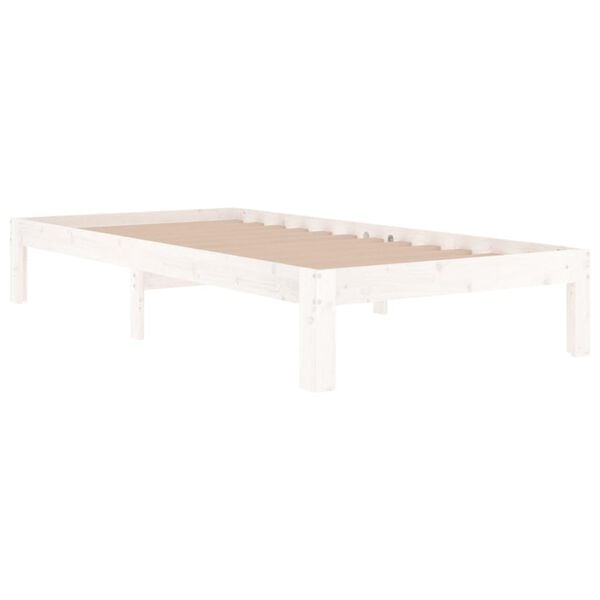 vidaXL Bed Frame without Mattress White 90x190cm Single