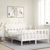 vidaXL Bed Frame without Mattress White 140x200 cm Solid Wood Pine