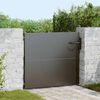vidaXL Garden Gate with Lock Black 85 x 100 cm Powder-coated steel
