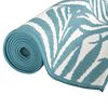 vidaXL Outdoor Rug Aqua and White 80x150 cm Reversible Design