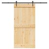vidaXL Sliding Door with Hardware Set 100x210 cm Solid Wood Pine