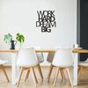 Homemania Wall Decoration Words 65x70 cm Steel Black