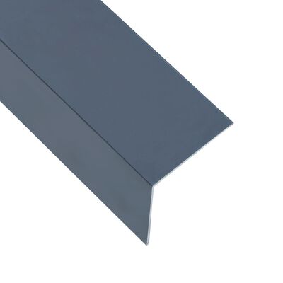 vidaXL L-shape 90° Angle Sheets 5 pcs Aluminium Anthracite 170cm 30x30 mm