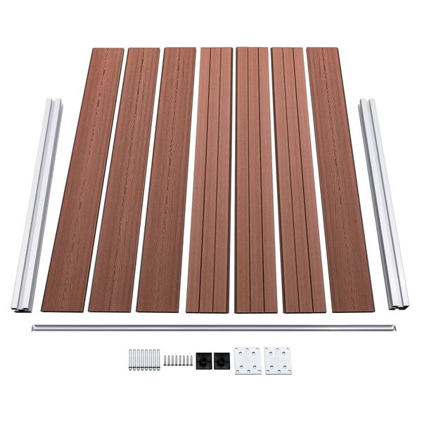 vidaXL Fence Panel WPC 180x146 cm Brown