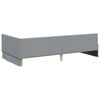 vidaXL Corner Bed Frame Light Grey 90 cm x 200 cm Velvet